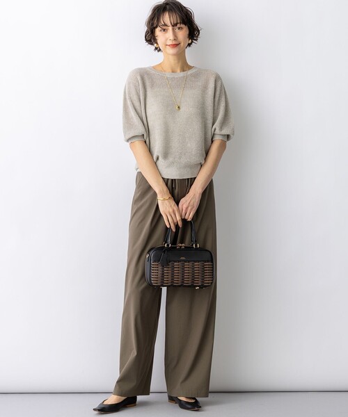 23区(ニジュウサンク)の「ピュアリネン パフスリーブ ニット(ニット/セーター・レディース・ブルー系/オレンジ系/ネイビー系/ベージュ系・38)」の16枚目の写真