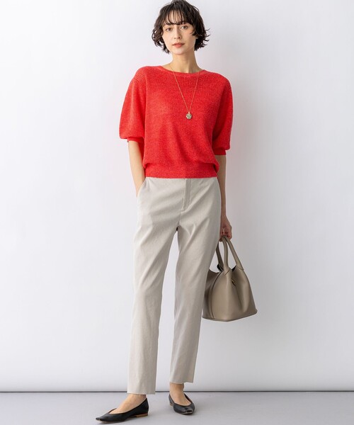 23区(ニジュウサンク)の「ピュアリネン パフスリーブ ニット(ニット/セーター・レディース・ブルー系/オレンジ系/ネイビー系/ベージュ系・38)」の17枚目の写真