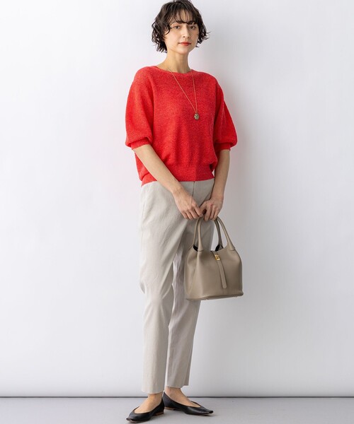 23区(ニジュウサンク)の「ピュアリネン パフスリーブ ニット(ニット/セーター・レディース・ブルー系/オレンジ系/ネイビー系/ベージュ系・38)」の18枚目の写真