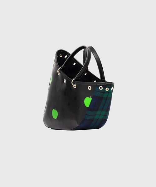 THE BEATLES COMME des GARCONS(ザ ビートルズ コムデギャルソン)の「THE BEATLES CdG BOAT BAG APPLE PRINTED / TARTAN CHECK FABRIC MINI(トートバッグ・メンズ・ネイビー/レッド・ONE SIZE)」の7枚目の写真