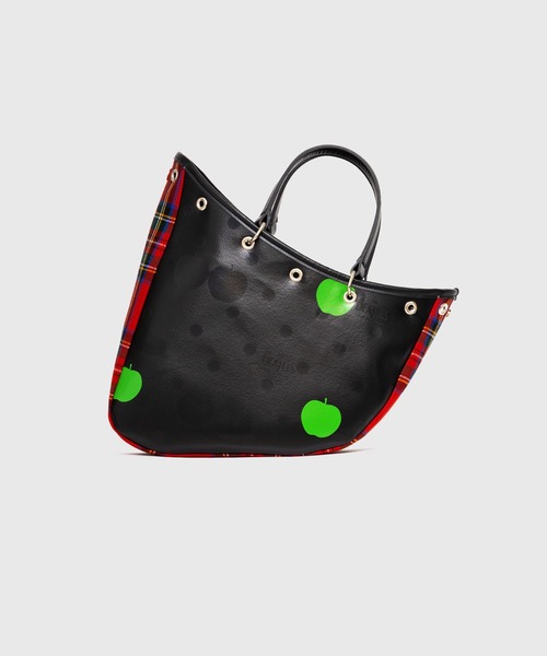 THE BEATLES COMME des GARCONS(ザ ビートルズ コムデギャルソン)の「THE BEATLES CdG BOAT BAG APPLE PRINTED / TARTAN CHECK FABRIC MINI(トートバッグ・メンズ・ネイビー/レッド・ONE SIZE)」の11枚目の写真