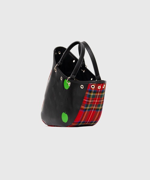 THE BEATLES COMME des GARCONS(ザ ビートルズ コムデギャルソン)の「THE BEATLES CdG BOAT BAG APPLE PRINTED / TARTAN CHECK FABRIC MINI(トートバッグ・メンズ・ネイビー/レッド・ONE SIZE)」の12枚目の写真