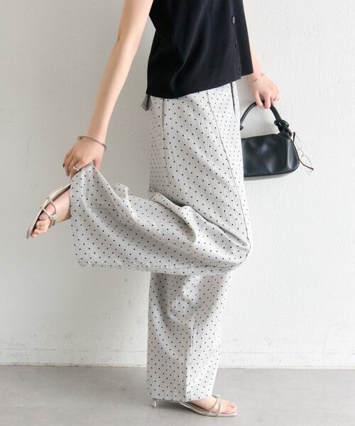 mystic（ミスティック）の「ドットカーブパンツ（その他パンツ・レディース・アイボリー/ブラック/グレー・MEDIUM/LARGE）」の3枚目の写真