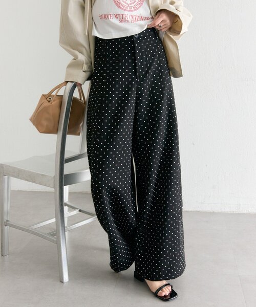 mystic（ミスティック）の「ドットカーブパンツ（その他パンツ・レディース・アイボリー/ブラック/グレー・MEDIUM/LARGE）」の2枚目の写真