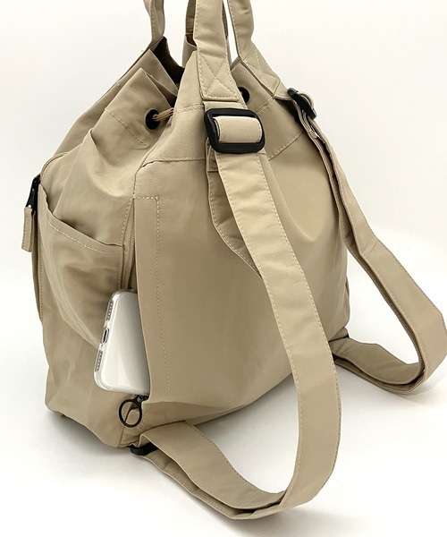 ROOTOTE（ルートート）の「ROOTOTE ルートート SC.セオルー.ドローストリング-A（バックパック/リュック・レディース・ブルー/タン/ベージュ・FREE）」の4枚目の写真