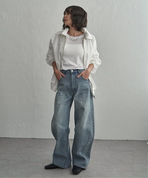 notch.（ノッチ）の「CNスタンドジップブルゾン（ブルゾン・レディース・ブラック/グレイッシュベージュ/オフホワイト・M）」の5枚目の写真