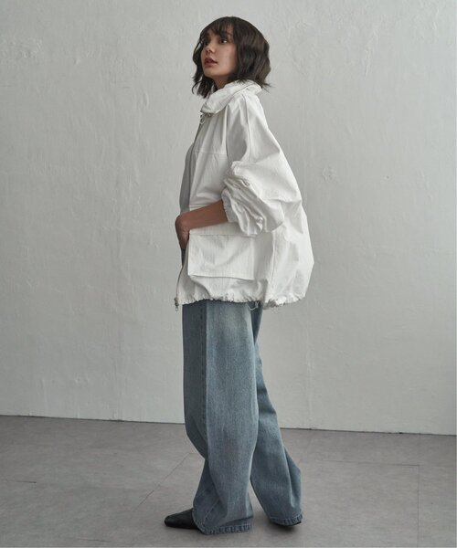 notch.（ノッチ）の「CNスタンドジップブルゾン（ブルゾン・レディース・ブラック/グレイッシュベージュ/オフホワイト・M）」の6枚目の写真