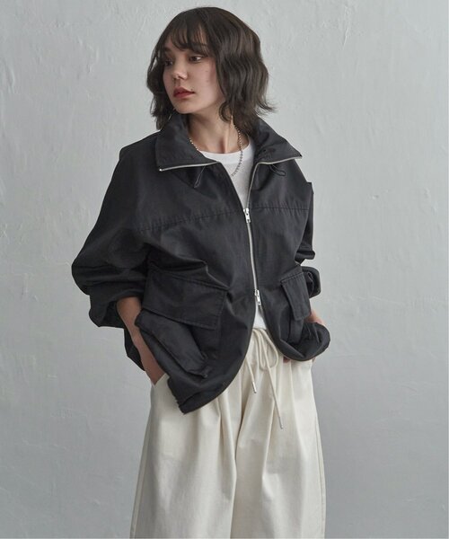 notch.（ノッチ）の「CNスタンドジップブルゾン（ブルゾン・レディース・ブラック/グレイッシュベージュ/オフホワイト・M）」の9枚目の写真