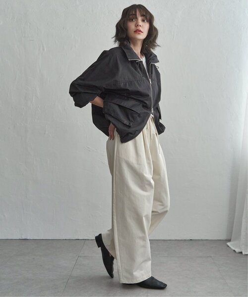 notch.（ノッチ）の「CNスタンドジップブルゾン（ブルゾン・レディース・ブラック/グレイッシュベージュ/オフホワイト・M）」の10枚目の写真