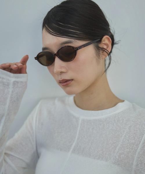 feepur（フェピュール）の「オーバルフレームグラス（サングラス・レディース・クリアブラウン/ブラウン/ブラック/クリア・FREE）」の14枚目の写真