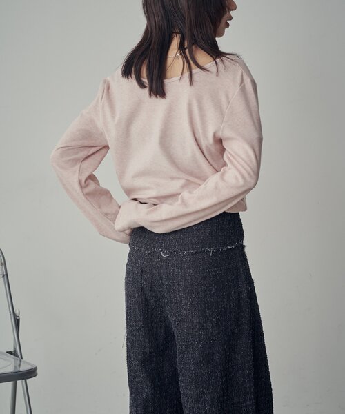 goocy（グーシー）の「【着回し抜群！】前後2WAYネックプルオーバー（Tシャツ/カットソー・レディース・ブラック/ブラック系その他/アイボリー/ライトグレー/グレー/ピンク・FREE）」の21枚目の写真