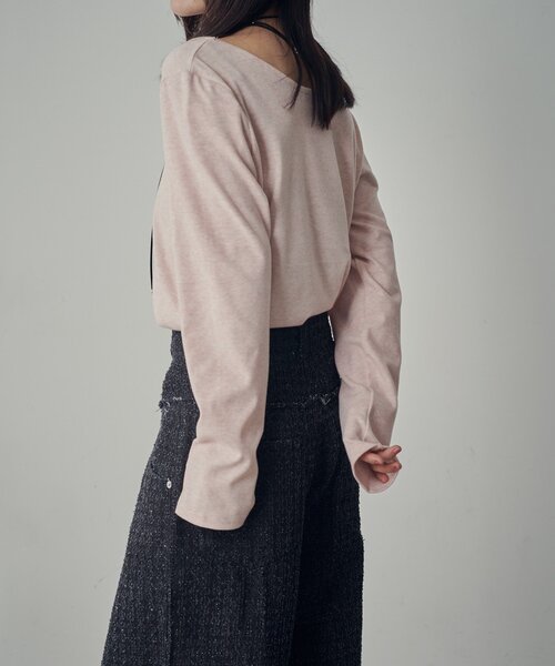 goocy（グーシー）の「【着回し抜群！】前後2WAYネックプルオーバー（Tシャツ/カットソー・レディース・ブラック/ブラック系その他/アイボリー/ライトグレー/グレー/ピンク・FREE）」の22枚目の写真