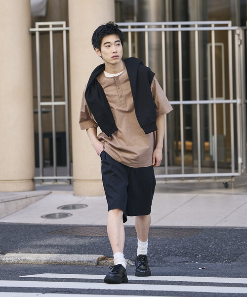FREAK'S STORE（フリークスストア）の「限定展開 ウォッシャブル リネンミックス ショーツ 短パン ハーフパンツ ショートパンツ（その他パンツ・メンズ・チャコールグレー/ブラック/ベージュ・SMALL/MEDIUM/LARGE）」の13枚目の写真