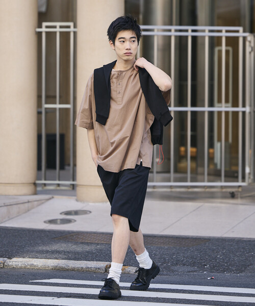 FREAK'S STORE（フリークスストア）の「限定展開 ウォッシャブル リネンミックス ショーツ 短パン ハーフパンツ ショートパンツ（その他パンツ・メンズ・チャコールグレー/ブラック/ベージュ・SMALL/MEDIUM/LARGE）」の14枚目の写真