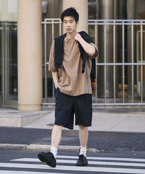 FREAK'S STORE（フリークスストア）の「限定展開 ウォッシャブル リネンミックス ショーツ 短パン ハーフパンツ ショートパンツ（その他パンツ・メンズ・チャコールグレー/ブラック/ベージュ・SMALL/MEDIUM/LARGE）」の15枚目の写真