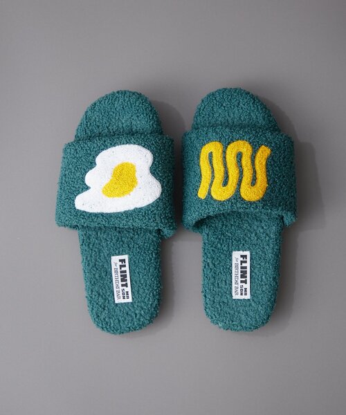 BIRTHDAY BAR（バースデイバー）の「【POTLUCK PASTA PARTY】タフティングスリッパ　2サイズ展開（ルームシューズ/スリッパ・レディース・ネイビー/グリーン・0）」の4枚目の写真