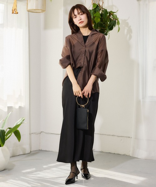 mysty woman（ミスティウーマン）の「カップツキアメスリタンク 666287（タンクトップ・レディース・レッド/オレンジ/アイボリー/ブラック・FREE）」の11枚目の写真