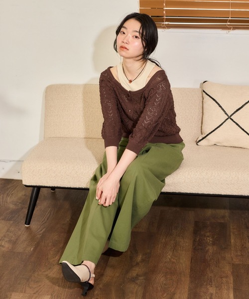 mysty woman（ミスティウーマン）の「カップツキアメスリタンク 666287（タンクトップ・レディース・レッド/オレンジ/アイボリー/ブラック・FREE）」の16枚目の写真