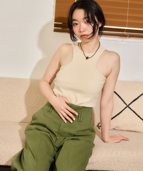 mysty woman（ミスティウーマン）の「カップツキアメスリタンク 666287（タンクトップ・レディース・レッド/オレンジ/アイボリー/ブラック・FREE）」の17枚目の写真