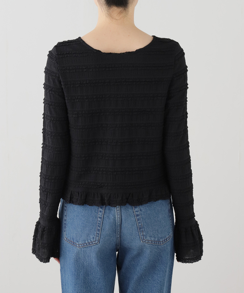 La TOTALITE（ラトータリテ）の「【洗える】Mewl / ミュール ミニフリル2WAYカーデ（カーディガン/ボレロ・レディース・ブラック・FREE）」の9枚目の写真