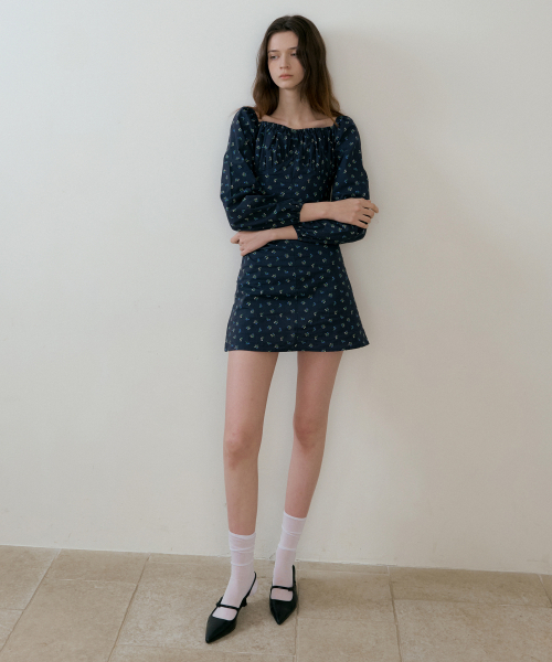 REORG(リオルグ)の「BATD FLOWER FRONT BANDING MINI OPS NAVY(ワンピース・レディース・その他・SMALL/MEDIUM)」の1枚目の写真