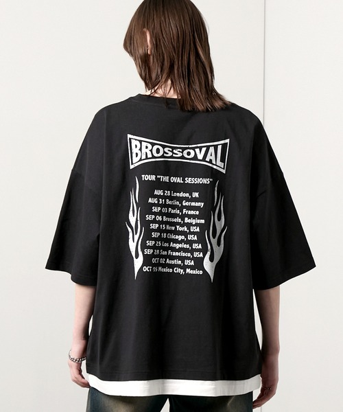 セール】【Alfred Alex】Layered Oversized Tour Tee / ヴィンテージ