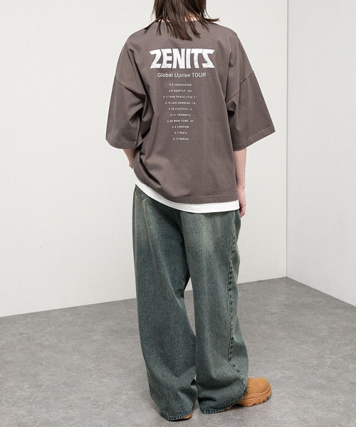 Alfred Alex（アルフレッドアレックス）の「【Alfred Alex】Layered Oversized Tour Tee / ヴィンテージライク フェイクレイヤード オーバーサイズ バンドTシャツ（Tシャツ/カットソー・メンズ・スミクロ/ネイビー/ブラウン/ワイン/ブラック/グレイッシュブルー・M/L）」の12枚目の写真