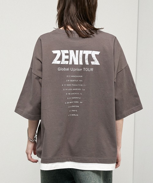 Alfred Alex（アルフレッドアレックス）の「【Alfred Alex】Layered Oversized Tour Tee / ヴィンテージライク フェイクレイヤード オーバーサイズ バンドTシャツ（Tシャツ/カットソー・メンズ・スミクロ/ネイビー/ブラウン/ワイン/ブラック/グレイッシュブルー・M/L）」の13枚目の写真