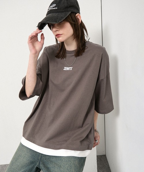 Alfred Alex（アルフレッドアレックス）の「【Alfred Alex】Layered Oversized Tour Tee / ヴィンテージライク フェイクレイヤード オーバーサイズ バンドTシャツ（Tシャツ/カットソー・メンズ・スミクロ/ネイビー/ブラウン/ワイン/ブラック/グレイッシュブルー・M/L）」の14枚目の写真