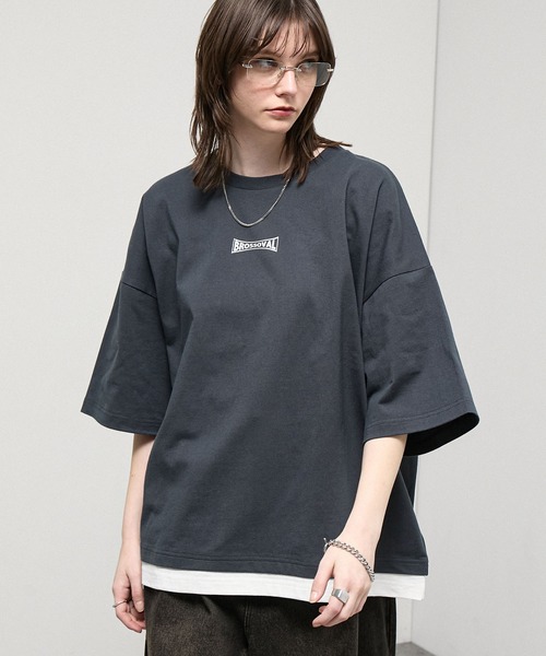 Alfred Alex（アルフレッドアレックス）の「【Alfred Alex】Layered Oversized Tour Tee / ヴィンテージライク フェイクレイヤード オーバーサイズ バンドTシャツ（Tシャツ/カットソー・メンズ・スミクロ/ネイビー/ブラウン/ワイン/ブラック/グレイッシュブルー・M/L）」の19枚目の写真