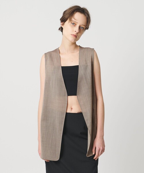 AEWEN MATOPH（イウエン マトフ）の「＜AEWEN MATOPH＞シアーベスト（ベスト・レディース・ブラック/モカ・FREE）」の2枚目の写真