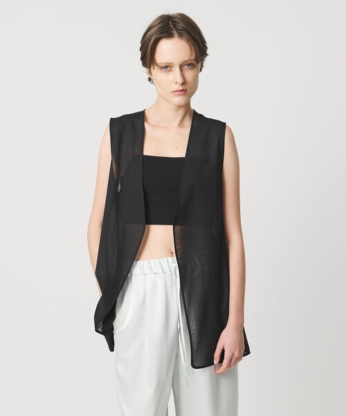 AEWEN MATOPH（イウエン マトフ）の「＜AEWEN MATOPH＞シアーベスト（ベスト・レディース・ブラック/モカ・FREE）」の4枚目の写真
