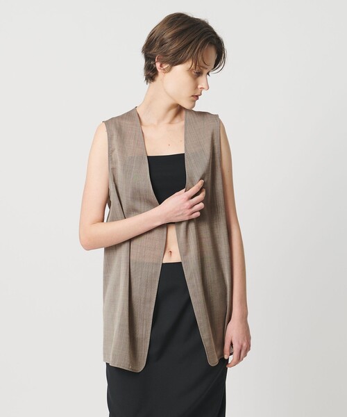 AEWEN MATOPH（イウエン マトフ）の「＜AEWEN MATOPH＞シアーベスト（ベスト・レディース・ブラック/モカ・FREE）」の7枚目の写真