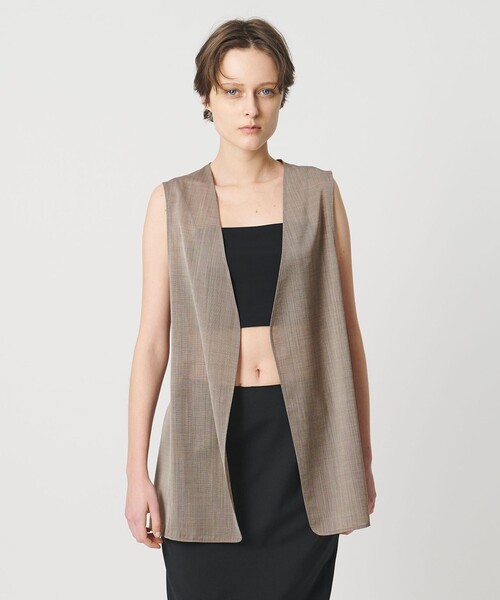 AEWEN MATOPH（イウエン マトフ）の「＜AEWEN MATOPH＞シアーベスト（ベスト・レディース・ブラック/モカ・FREE）」の8枚目の写真