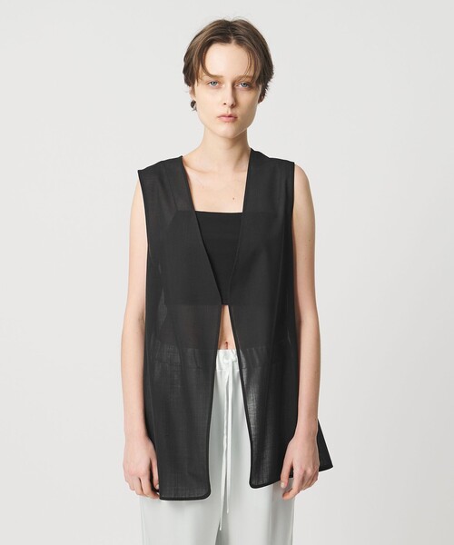 AEWEN MATOPH（イウエン マトフ）の「＜AEWEN MATOPH＞シアーベスト（ベスト・レディース・ブラック/モカ・FREE）」の12枚目の写真