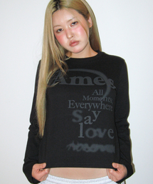 BIG TYPO LONGSLEEVE TEE BLACK