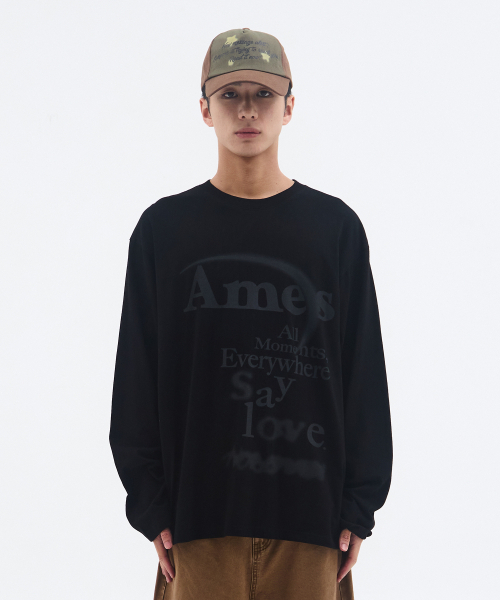 AMESWORLDWIDE(アメスワールドワイド)の「BIG TYPO LONGSLEEVE TEE BLACK(Tシャツ/カットソー・レディース・その他・SMALL/MEDIUM/LARGE)」の6枚目の写真