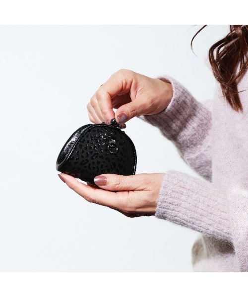 JAM HOME MADE(ジャムホームメイド)の「印伝/印傳屋 鹿革 レザー ガマコインケース レオパード/ブランド/コラボ/メンズ/人気(コインケース・メンズ・ブラック・ONE SIZE)」の6枚目の写真