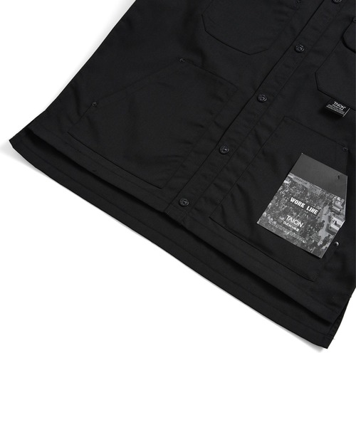 TAION（タイオン）の「【TAION(タイオン)】〈ユニセックス〉ノンダウン ワーク ハーフスリーブ シャツ（シャツ/ブラウス・メンズ・ダークネイビー/ダークオリーブ/ブラック・XL/L/M/S/2XL）」の7枚目の写真