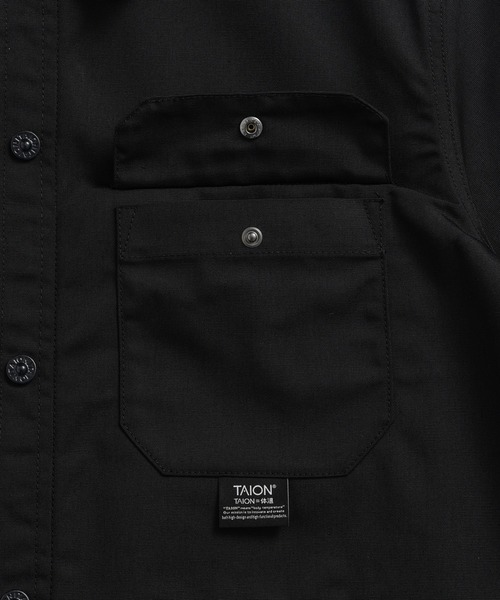TAION（タイオン）の「【TAION(タイオン)】〈ユニセックス〉ノンダウン ワーク ハーフスリーブ シャツ（シャツ/ブラウス・メンズ・ダークネイビー/ダークオリーブ/ブラック・XL/L/M/S/2XL）」の8枚目の写真