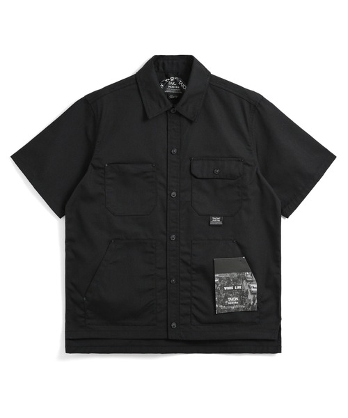 TAION（タイオン）の「【TAION(タイオン)】〈ユニセックス〉ノンダウン ワーク ハーフスリーブ シャツ（シャツ/ブラウス・メンズ・ダークネイビー/ダークオリーブ/ブラック・XL/L/M/S/2XL）」の10枚目の写真