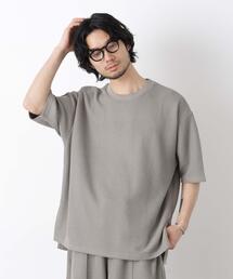 ジャガードニットソーTシャツ 半袖(セットアップ可)