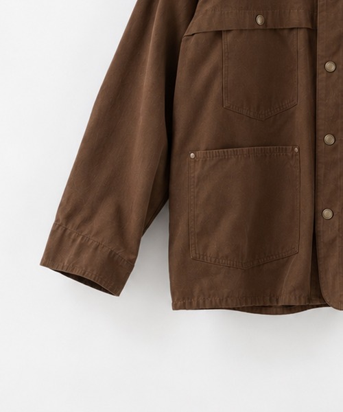 CANAL JEAN(キャナルジーン)の「ARMY TWILL ダックロガージャケット(その他アウター・レディース・ブラウン・LARGE)」の4枚目の写真