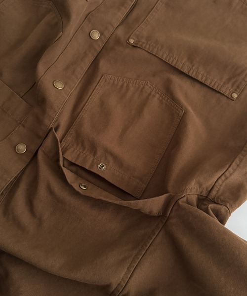 CANAL JEAN(キャナルジーン)の「ARMY TWILL ダックロガージャケット(その他アウター・レディース・ブラウン・LARGE)」の6枚目の写真