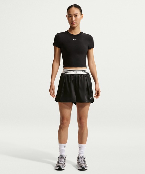 NIKE(ナイキ)の「NIKE AS WMNS NSW OFFLN WVN STN SHORT / ナイキ ウィメンズ NSW OFFLN WVN STN ショート 【SP】(その他パンツ・レディース・ブラック/パープル/ホワイト・S/M/L)」の11枚目の写真