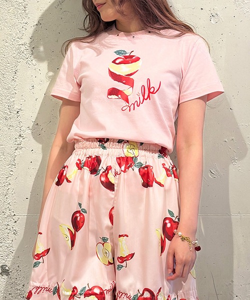 MILK(ミルク)の「Apple Talk Tシャツ(Tシャツ/カットソー・レディース・B/A・FREE)」の1枚目の写真