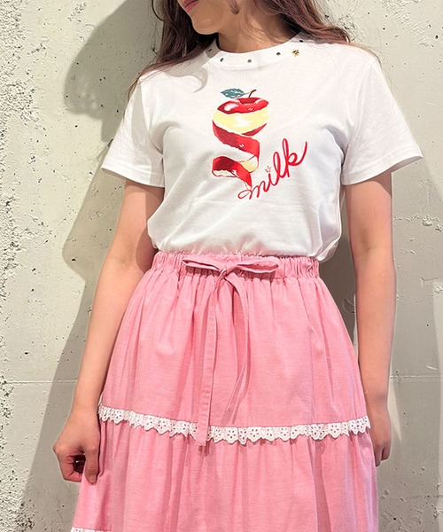MILK(ミルク)の「Apple Talk Tシャツ(Tシャツ/カットソー・レディース・B/A・FREE)」の3枚目の写真