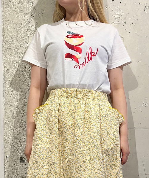 MILK(ミルク)の「Apple Talk Tシャツ(Tシャツ/カットソー・レディース・B/A・FREE)」の4枚目の写真