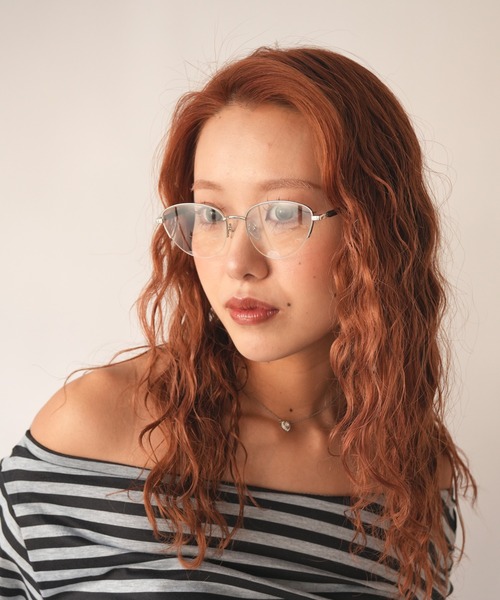 Jelly moo(ジェリームー)の「【 Jelly moo / ジェリームー 】 キャットアイ メタルハーフリム メガネ(メガネ・レディース・ブラック/シルバー/ピンクゴールド・FREE)」の2枚目の写真