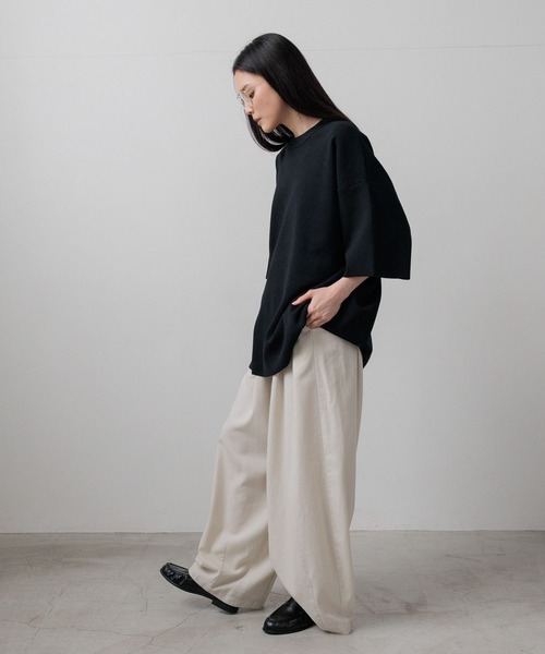 LOWRYS FARM（ローリーズファーム）の「【LFM(U)】１４ＧハーフミラノクルーＴＳＳ/接触冷感　 676296（Tシャツ/カットソー・メンズ・ブラウン/その他/ライトピンク/ブラック・MEDIUM/LARGE）」の19枚目の写真